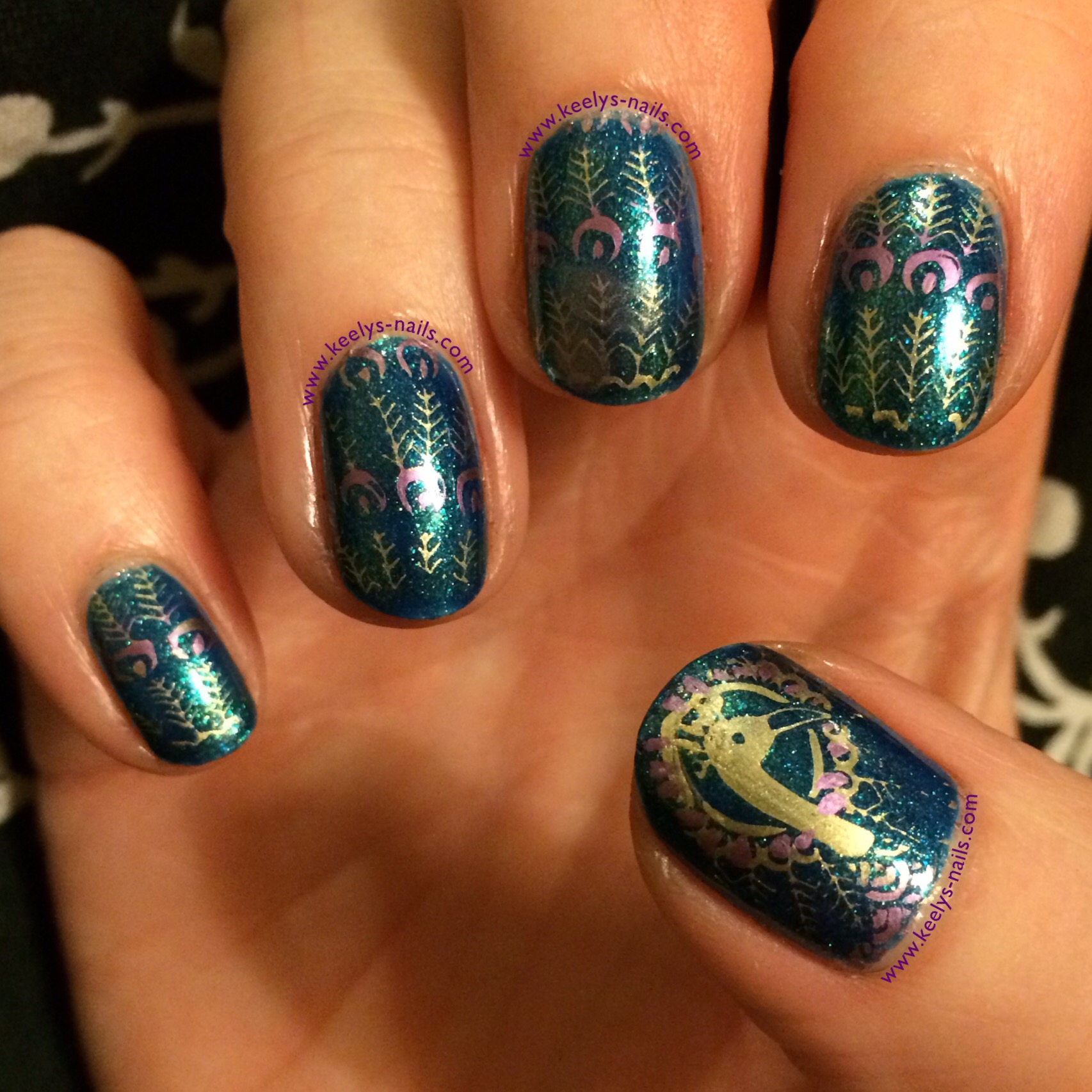 peacock nail  Peacock nails, Peacock nail designs, Pretty nails