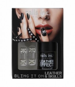 Nails Inc Bling It On Leather & Skulls - Black