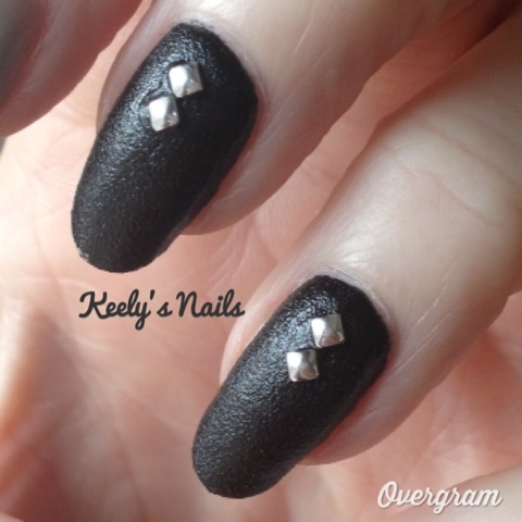 Studded leather nails by Keely's Nails using Nails Inc