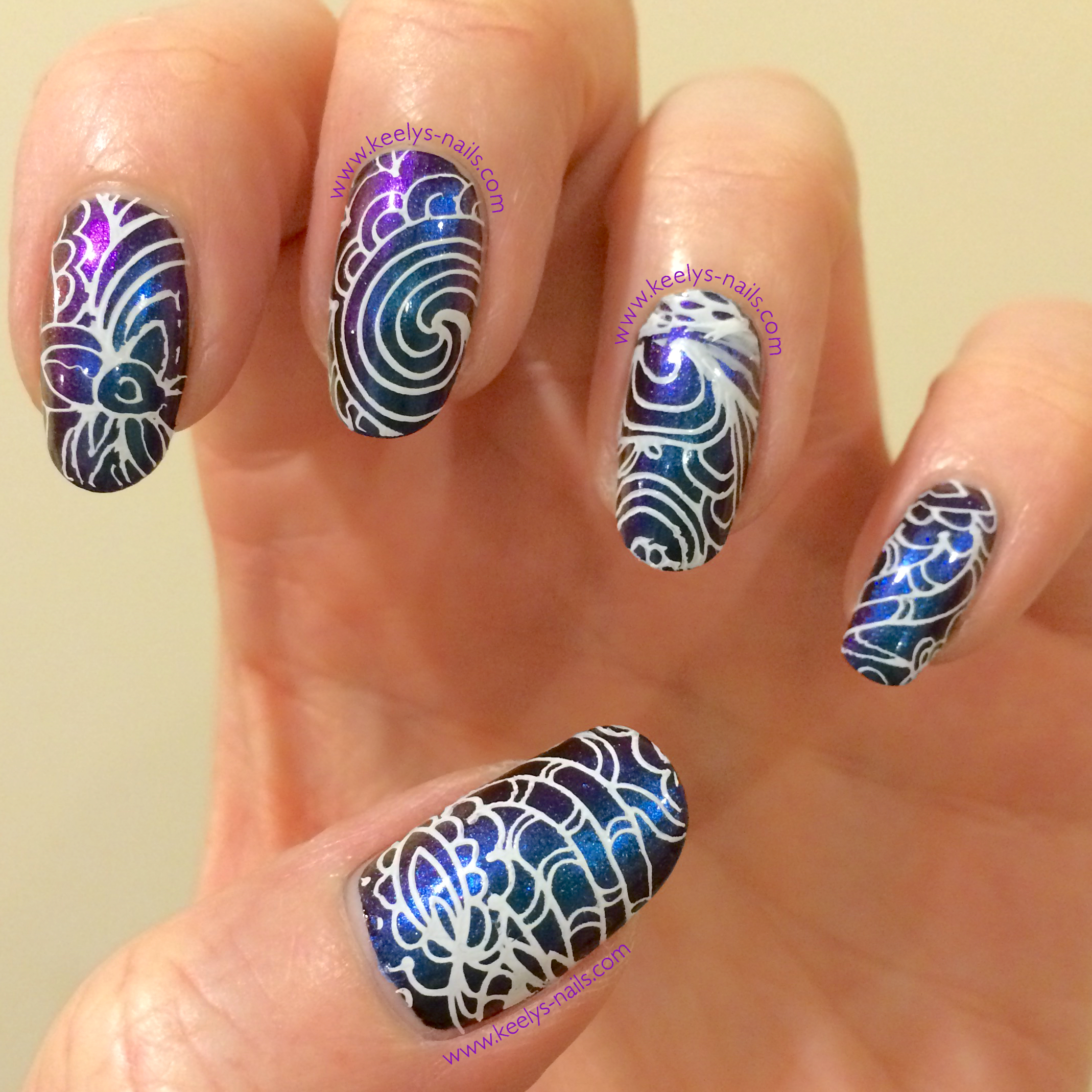 Review: Duochrome Stamping using BP-L002 from Born Pretty Store by Keely's Nails