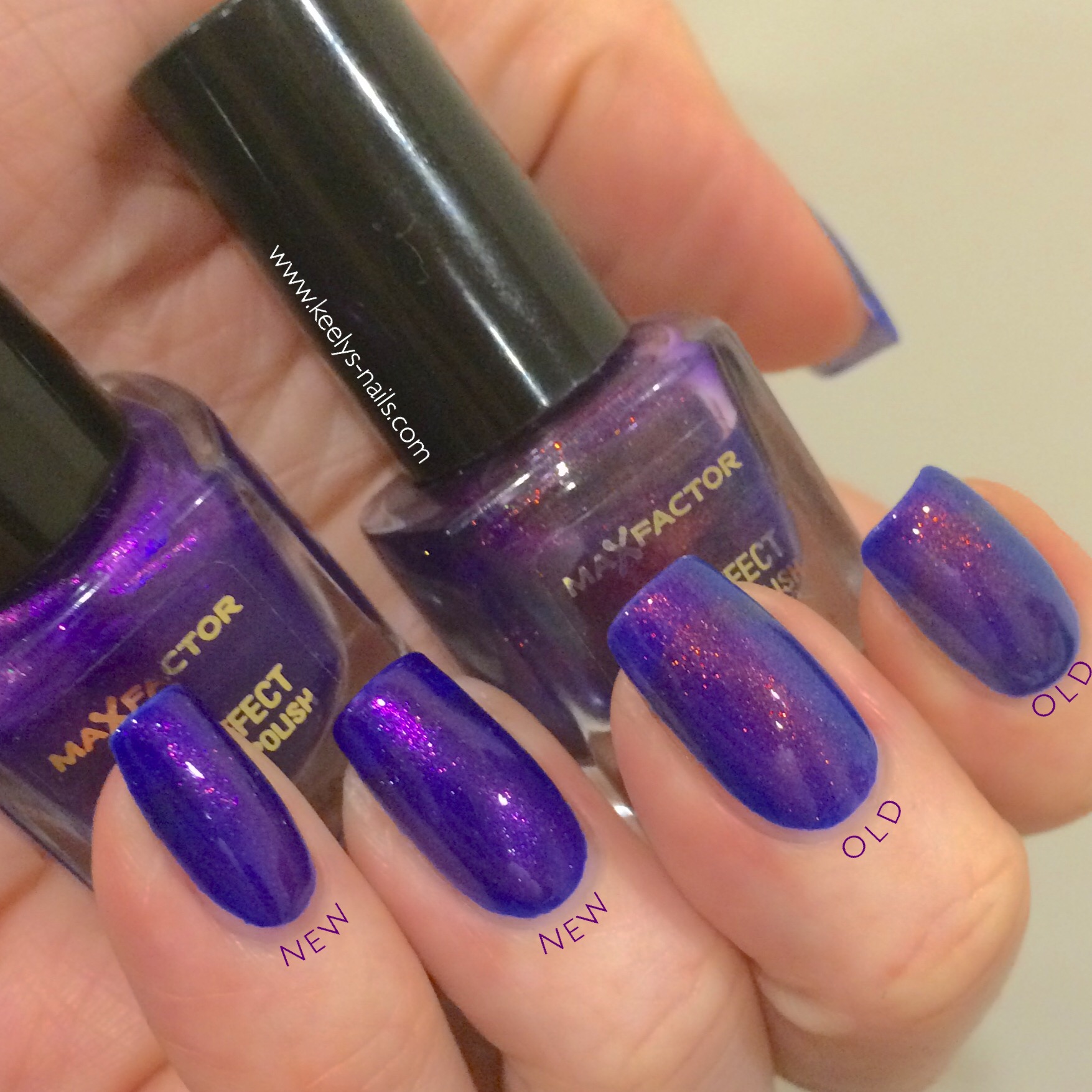 Max Factor Fantasy Fire New Version vs old | Keely's Nails