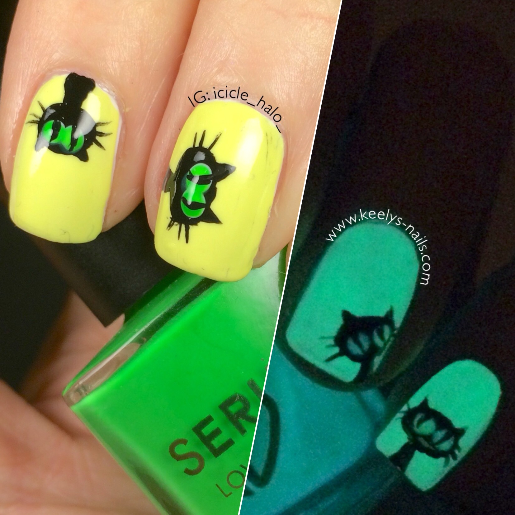 Spooky Halloween Cats | Keely's Nails