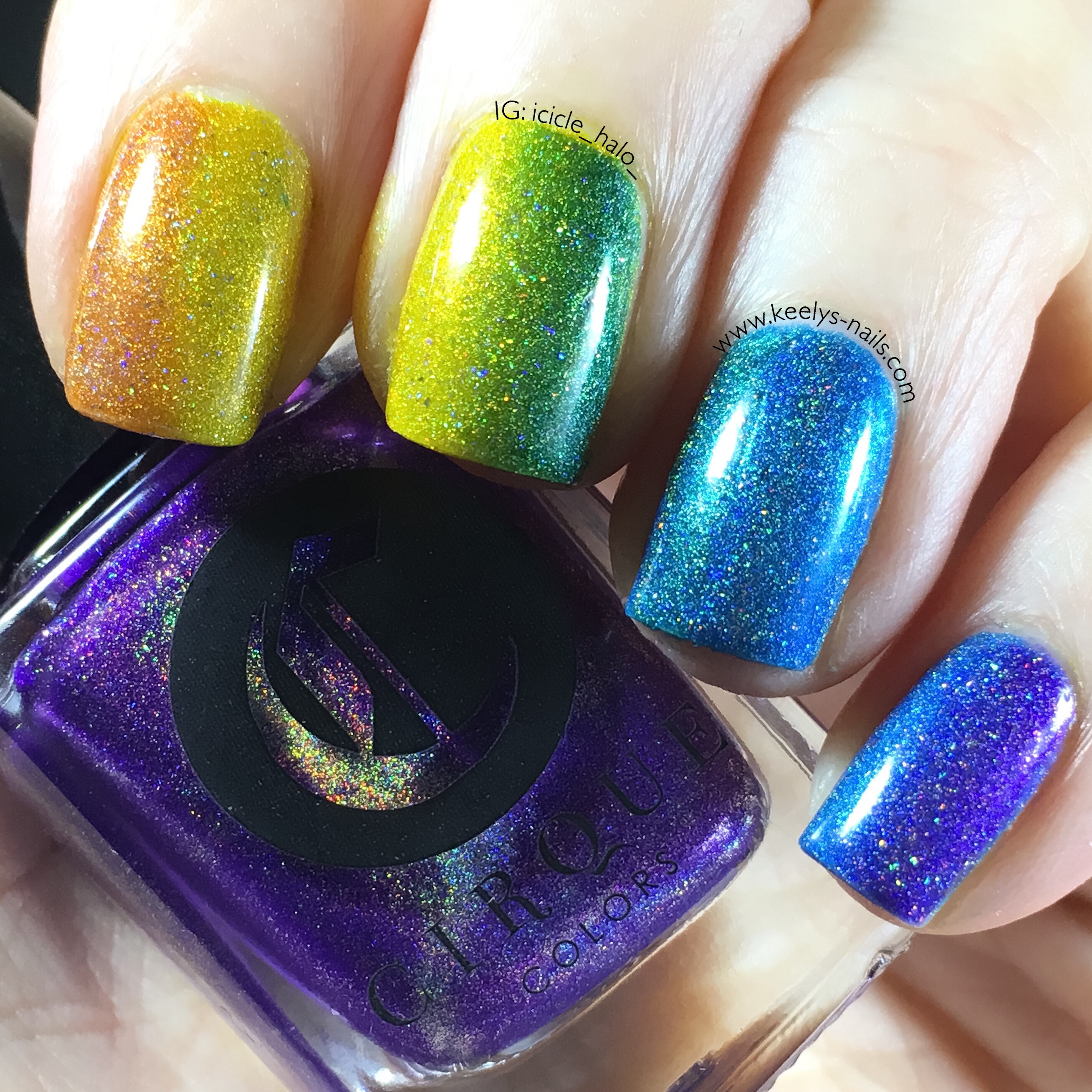 Holosexual Rainbow - left hand vertical holographic gradient