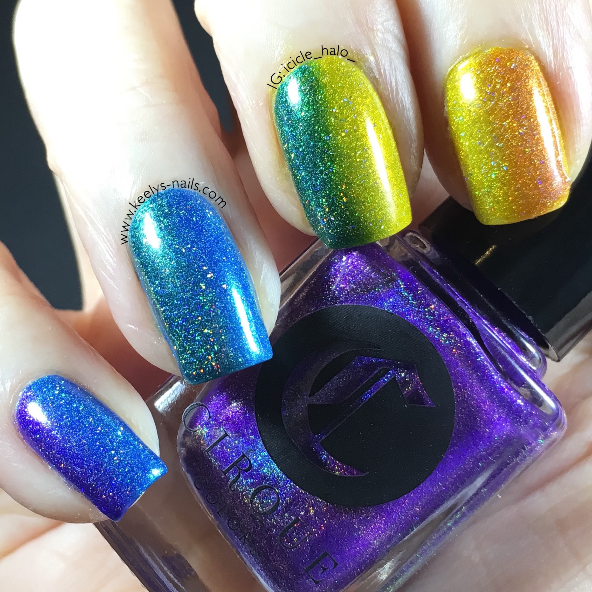 Holosexual Rainbow - right hand vertical holographic gradient