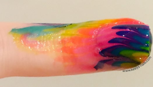 Rainbow Feather Watermarble