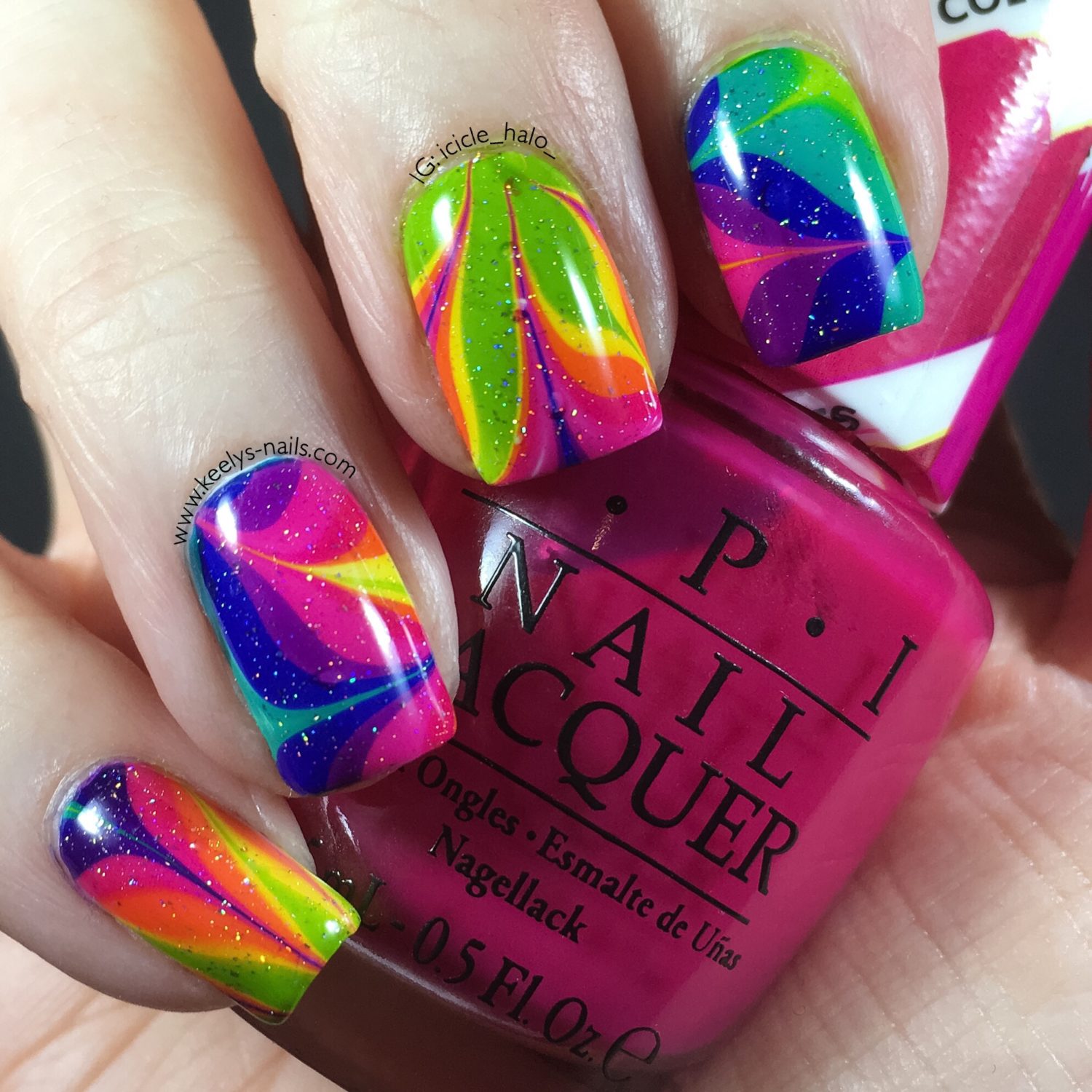 Rainbow Watermarble right hand