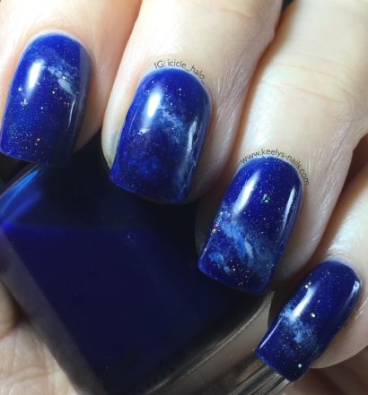 Galaxy Nail Art left hand