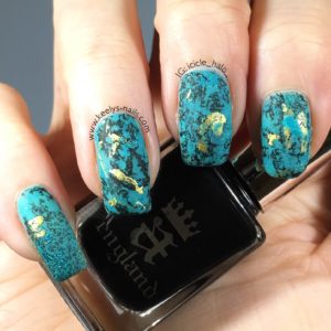 Turquoise Nail Art matte