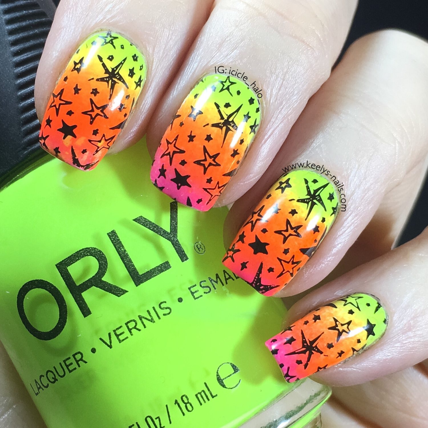 Orly Neon Gradient left hand