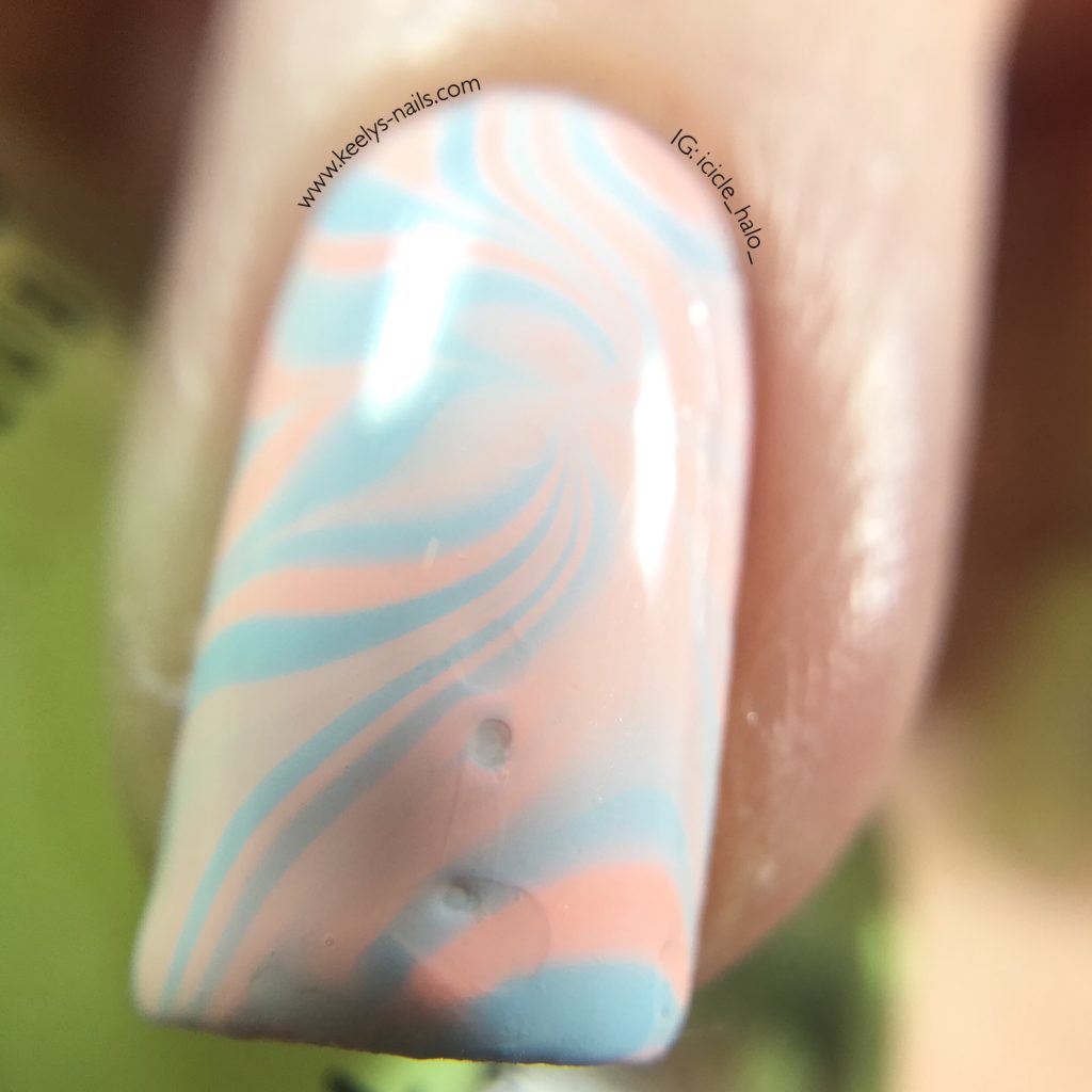 Pastel Neon Watermarble ring finger