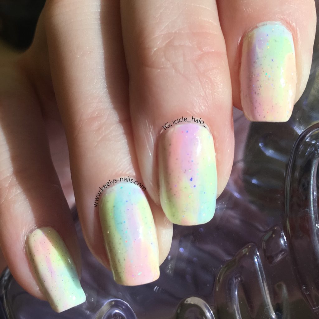5 easy nail art designs Neon Pastel Rainbow in sunlight