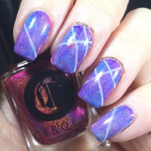 Holographic Lines - left hand with Cirque Framboise