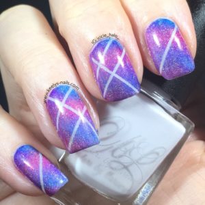 Holographic Lines - left right with Colors by Llarowe bottle