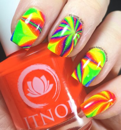 Neon Watermarble Starburst left hand