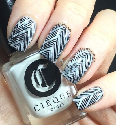 Frank Stella nail art left hand