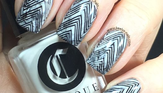 Frank Stella nail art Monochrome Lines