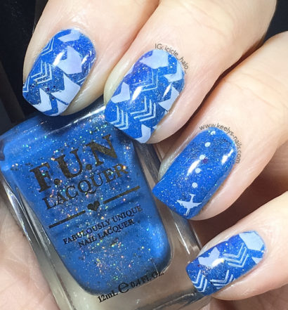 Flying Airplane nail art left hand