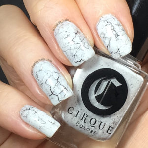 White Marble nail art right hand