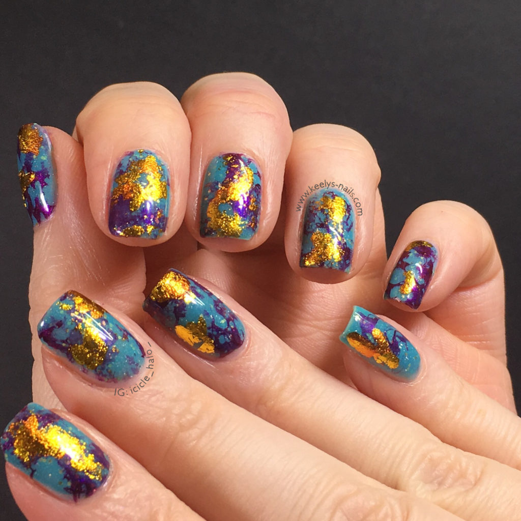 Purple Mojave Turquoise Nail Art | Keely's Nails