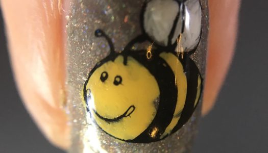 Worker Bee nail art for Manchester stamping decals