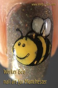 Worker Bee nail art for Manchester | Keely's Nails