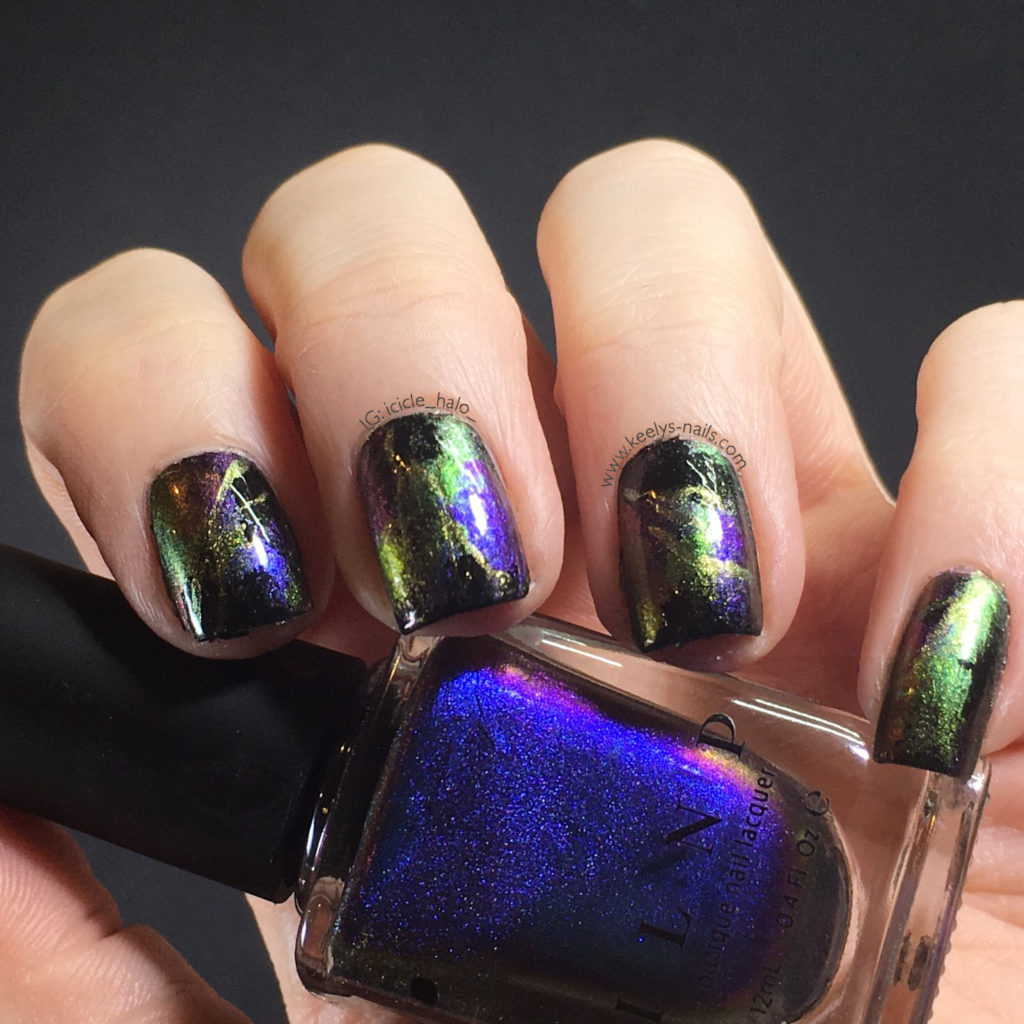 Fire Obsidian nail art using ILNP Birefringence