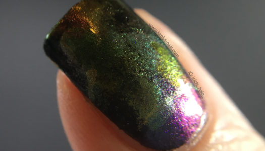 Fire Obsidian nail art 