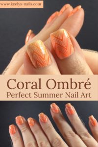 Coral Ombré nail art on Pinterest by Keely's Nails