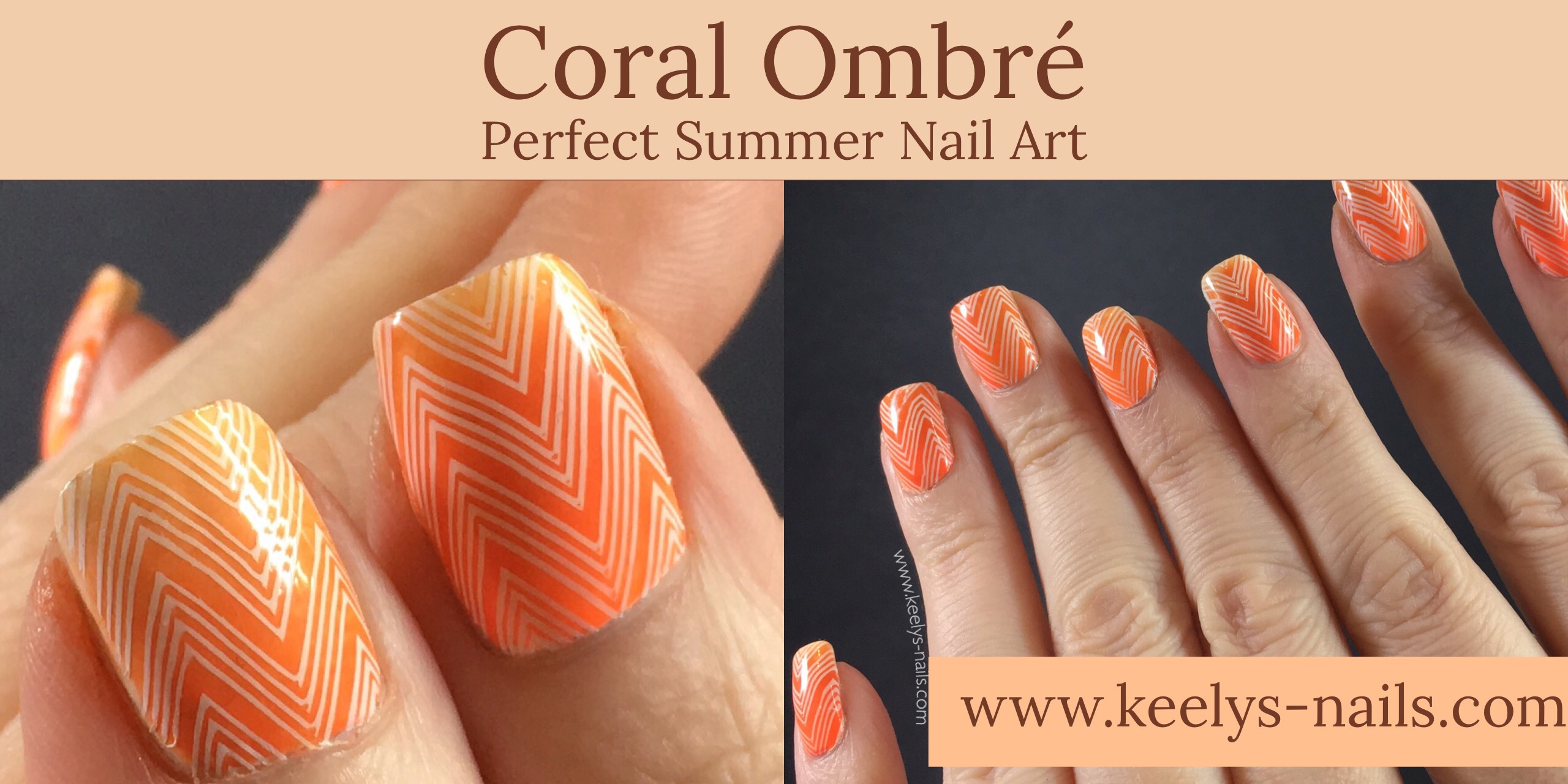 1. Coral Ombre Nail Art Tutorial - wide 5