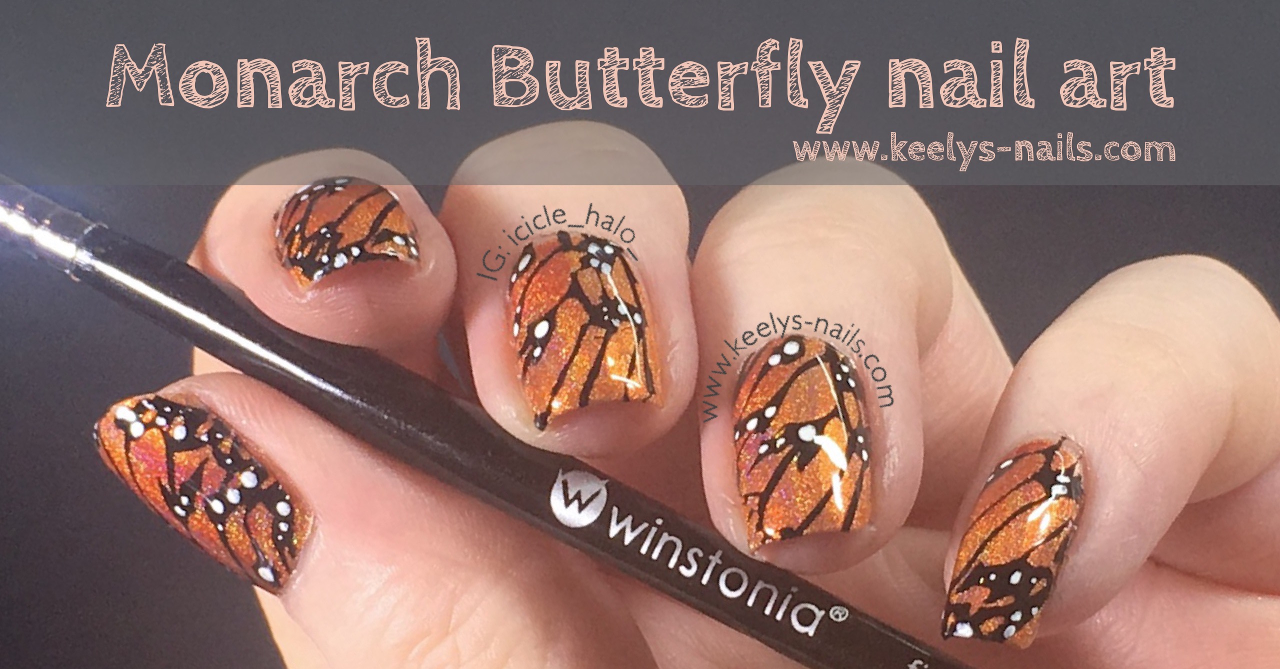 Monarch Butterfly Wing Nail Art Stamping - wide 3