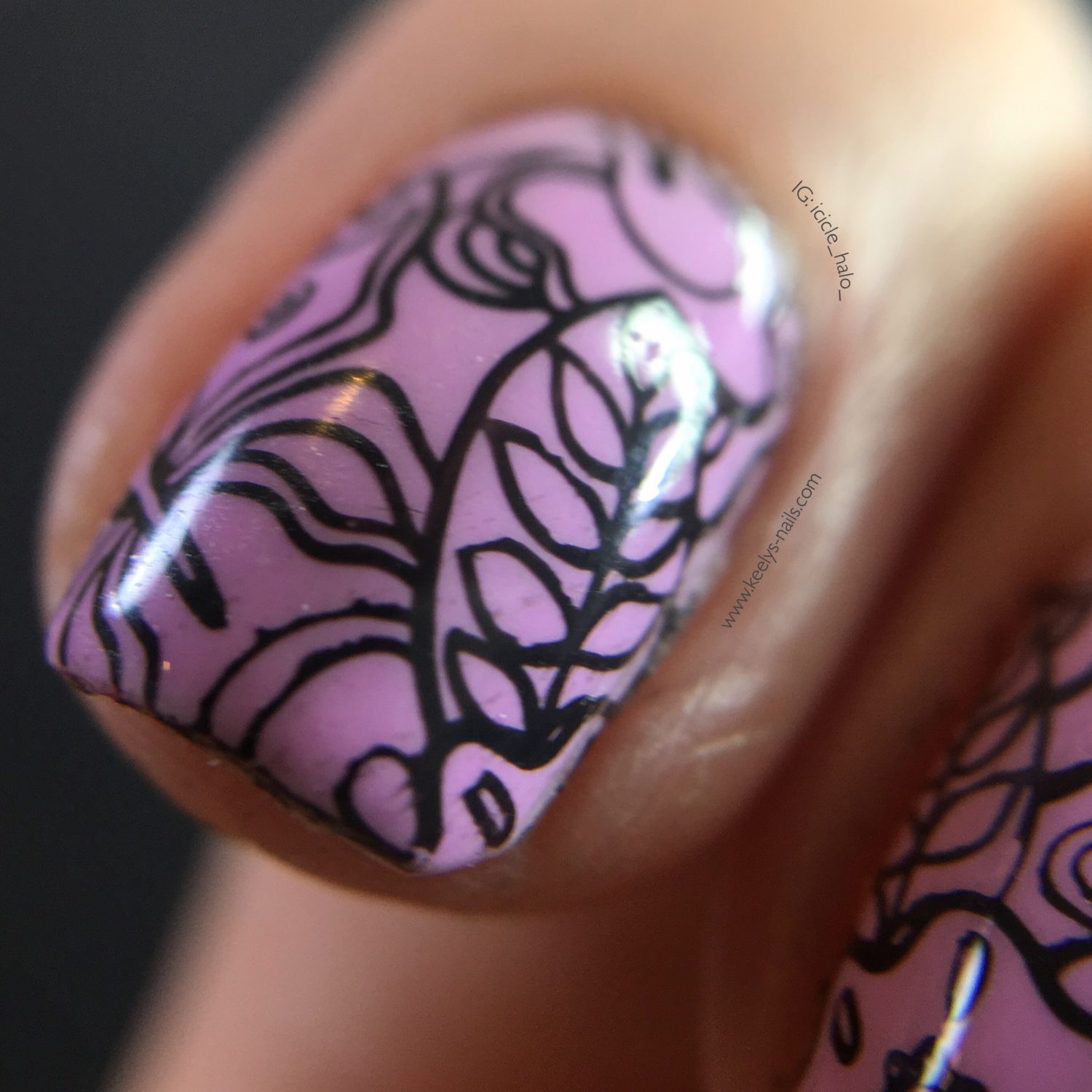 Adult Colouring Book nail art macro index finger | Keely's Nails