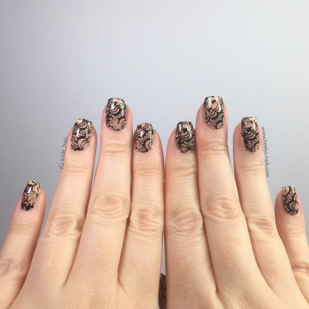 Lace nail art - both hands