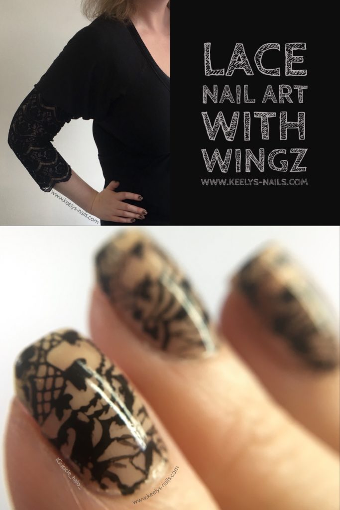 Lace nail art with Wingz - Pinterest