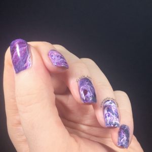 Fluid nail art - left hand again