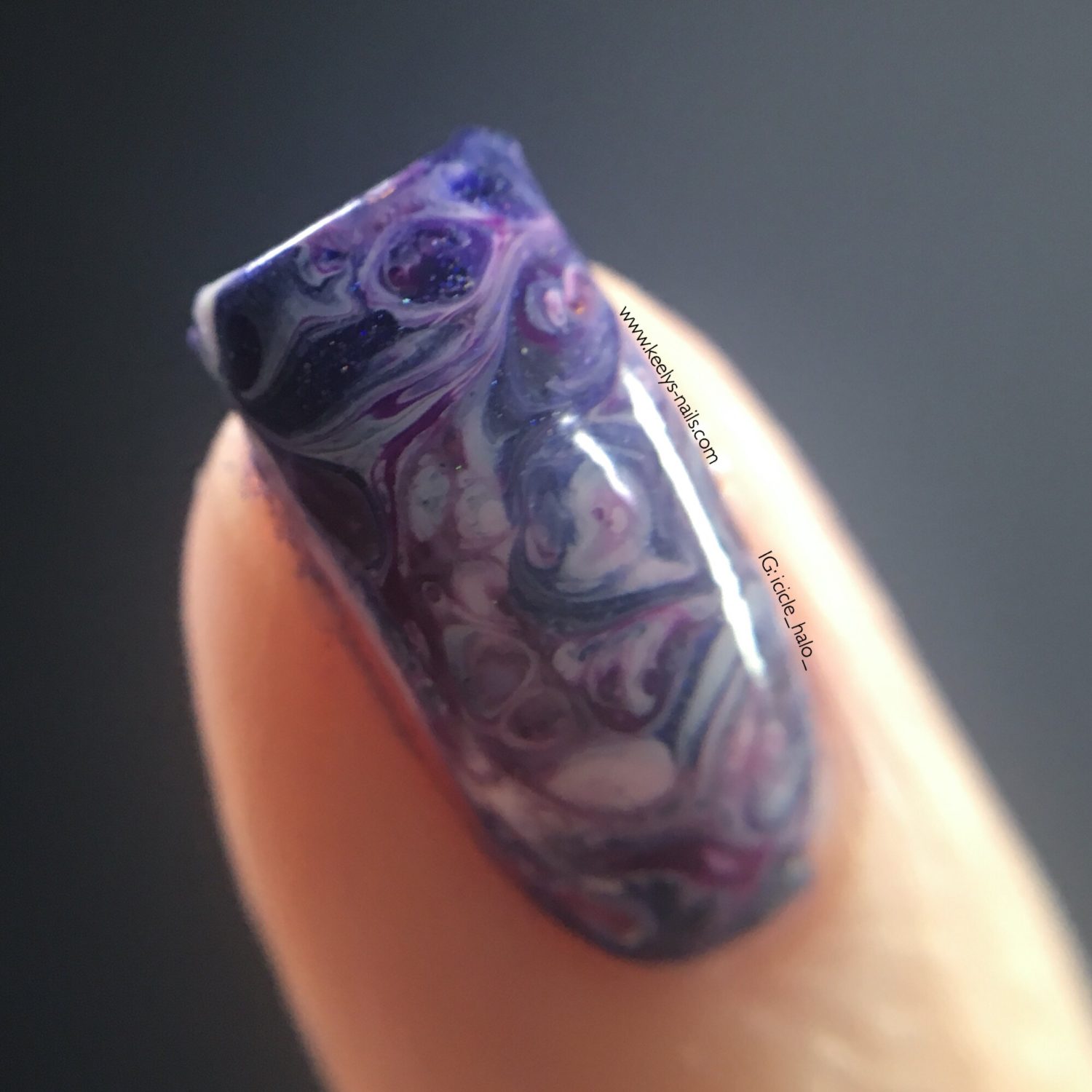 Fluid nail art Sinful Colors transforming top coats Keely's Nails