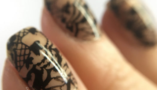 Lace nail art inspired with Wingz
