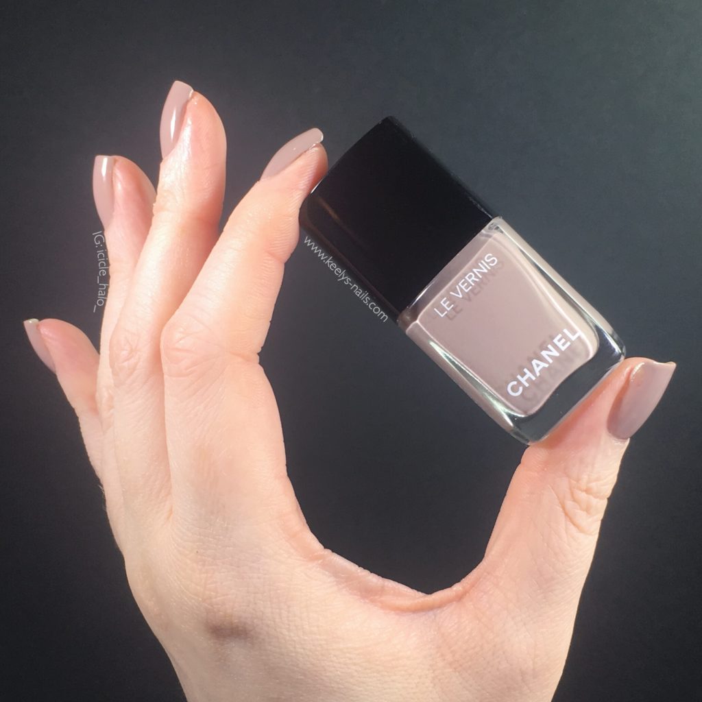 Chanel New Dawn swatch - bottle - Keely's Nails