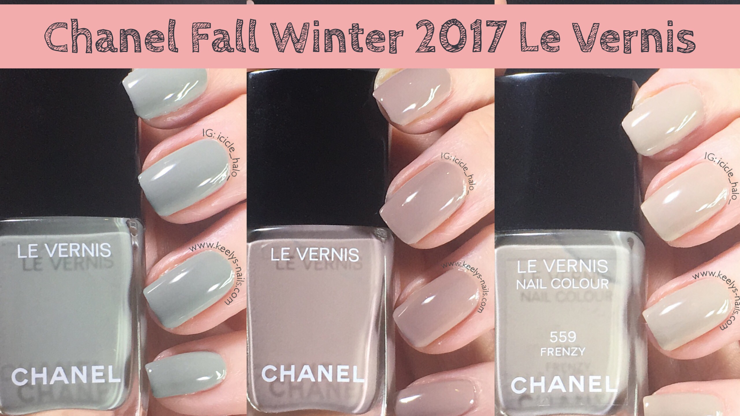 Chanel Fall Winter 2017 swatches - Keely's
