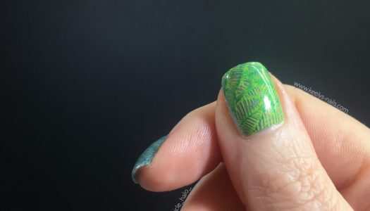 Leaf Print nail art ready for spring