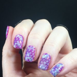 Pink Galaxy nail art by Keely’s Nails