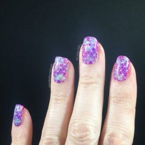 Pink Galaxy nail art by Keely’s Nails