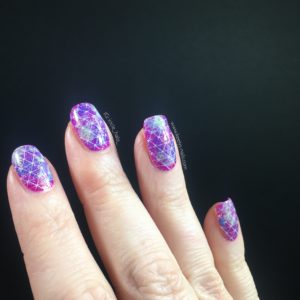 Pink Galaxy nail art by Keely’s Nails