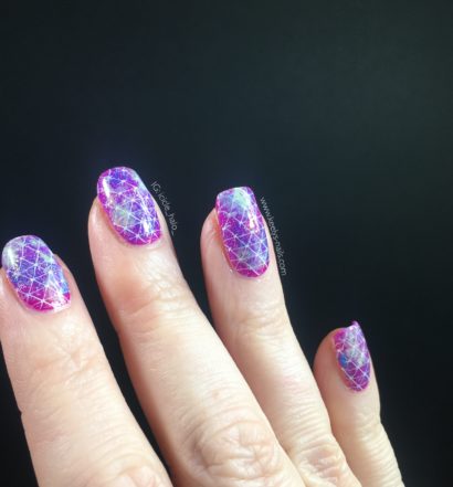 Pink Galaxy nail art by Keely’s Nails