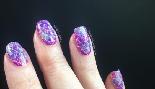 Pink Galaxy nail art