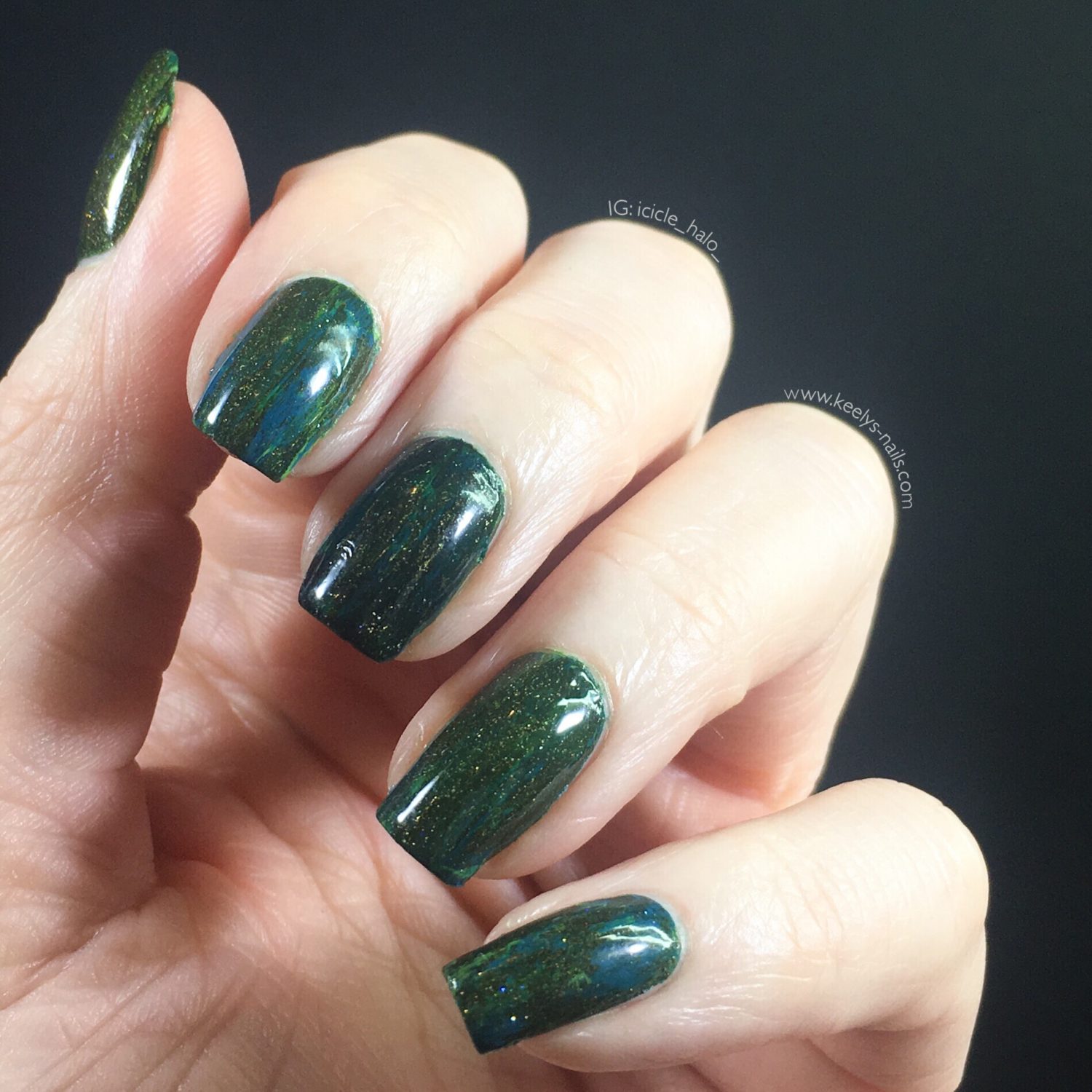 Green Aventurine Quartz nail art gemstone inspired Keely's Nails