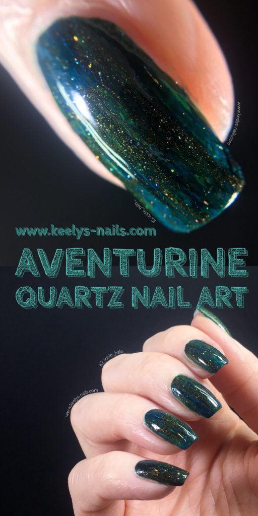 Pin it! Aventurine Quartz nail art by Keely's Nails on Pinterest