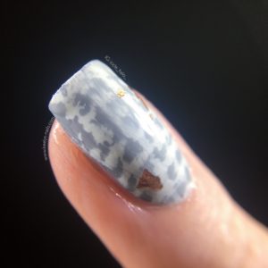 Macro of Antonio Beradi fashion inspired nail art