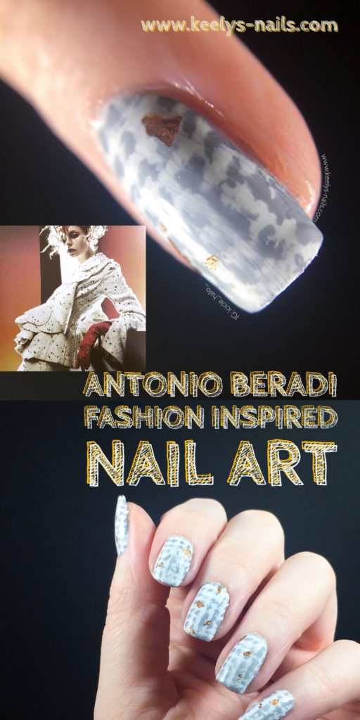Pin it! Antonio Beradi fashion inspired nail art by Keely’s Nails on Pinterest